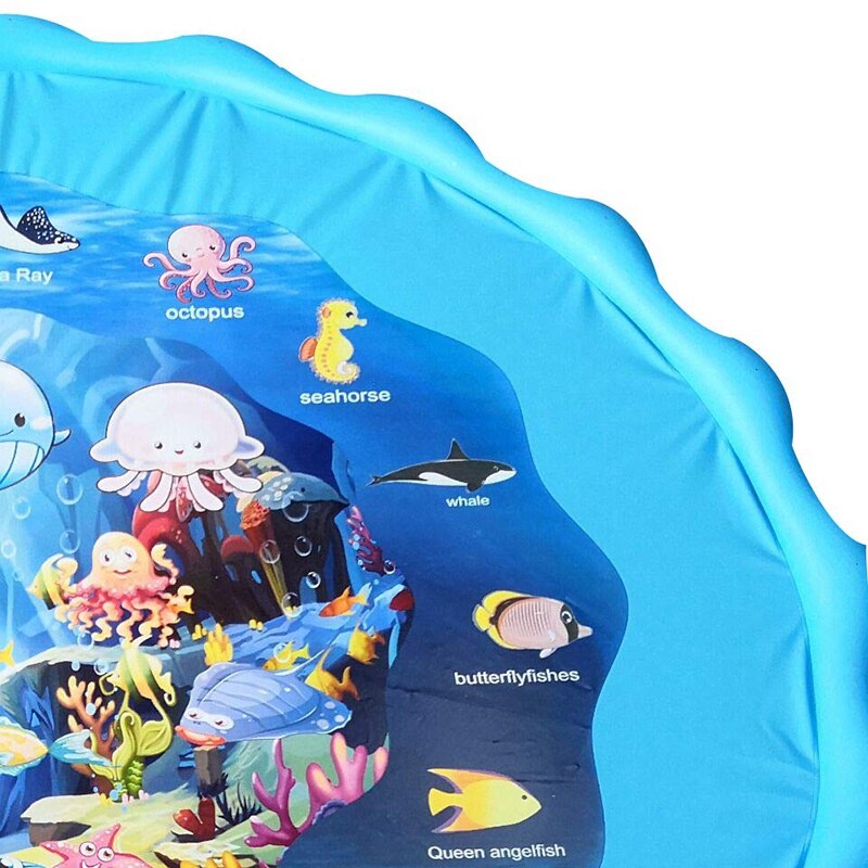 63 cal nadmuchiwane pluśnięcie Podkładka, zraszacz mata robić zabawy na świeżym powietrzu, na podwórku zraszacze, zraszacz dla dzieci z brodzik