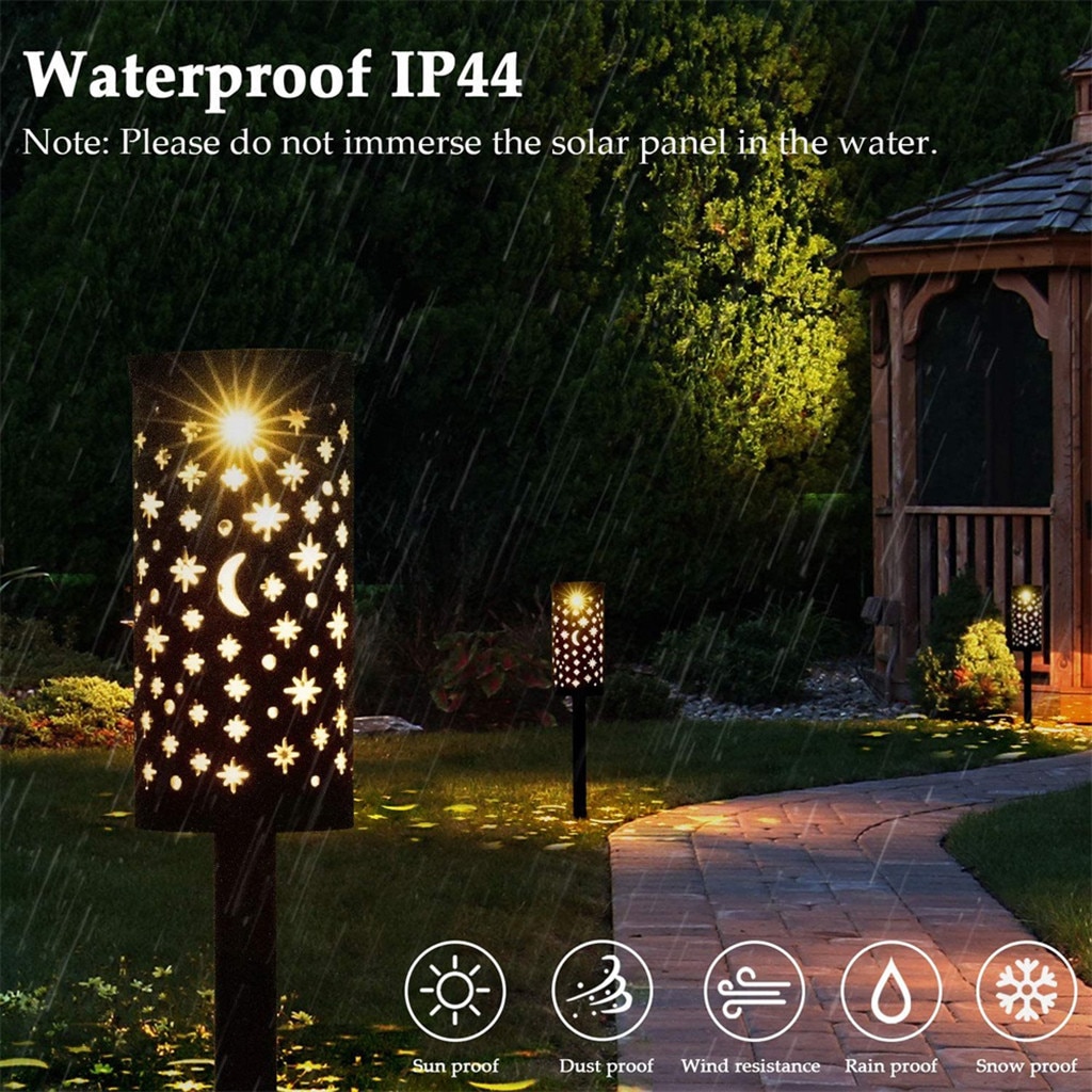 Solar Lights Led Decorative Columns Post Lantern Pole Lamp Pathway Garden Light Landscape Lighting Patio Yard Deck Path#g30
