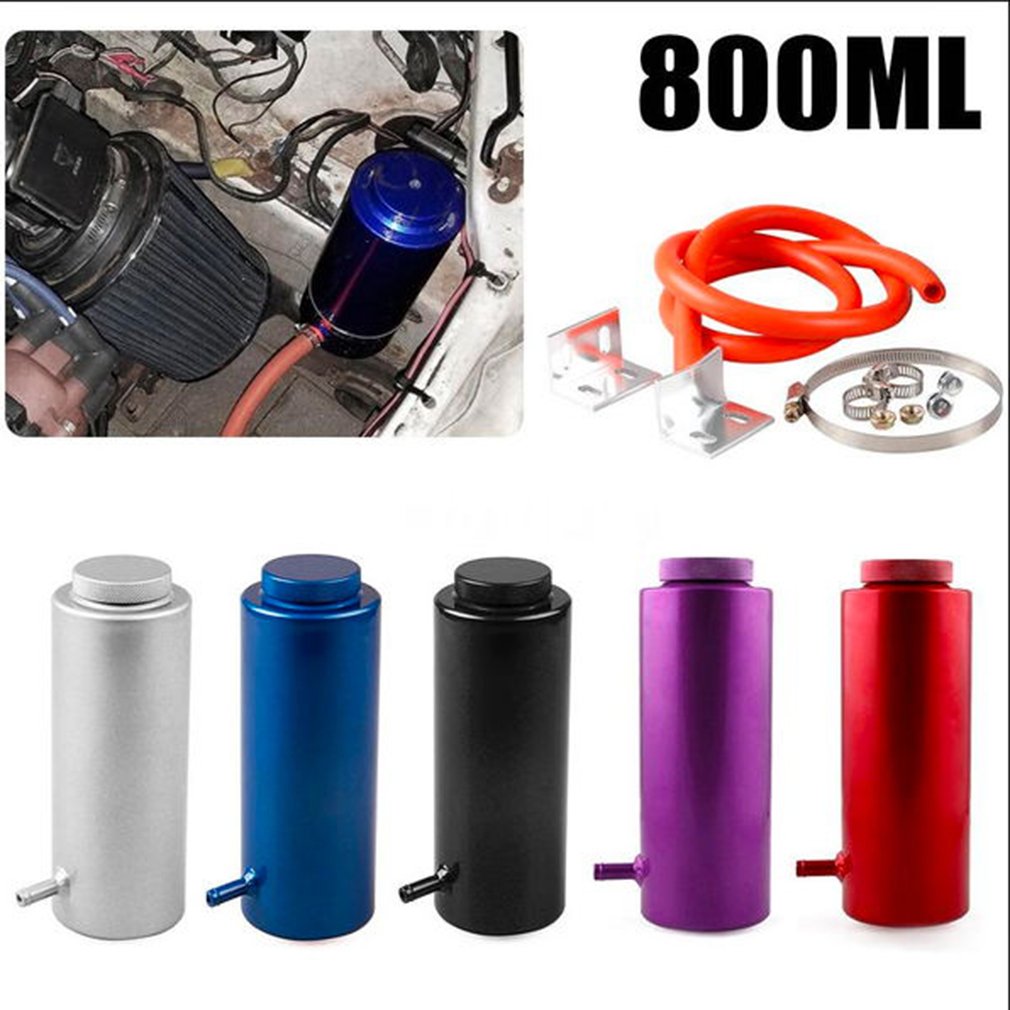 800ml Radiator Coolant Tank Coolant Expansion Tank Cooling Catch Bottle Overflow Reservoir Aluminum Billet