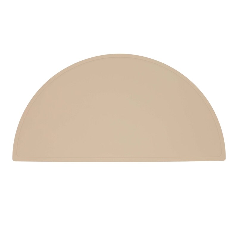 77HD Baby Silicone Placemat Reusable Non-Slip Table Mat Baby Dining Table Pad for Kids Toddler: Khaki