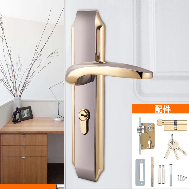 Slaapkamer Deurslot Set Intern Huis Met Sleutel Hout Veiligheidsdeurslot Voor Huis Deuren Knoppen Voor Deur Interieur Huis Beveiligingsslot