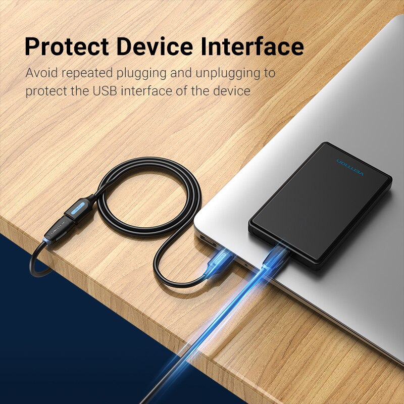 Vention-cabo extensor de usb 3.0 macho para fêmea, extensor de dados para smart tv, ssd, ps4, usb 3.0 2.0