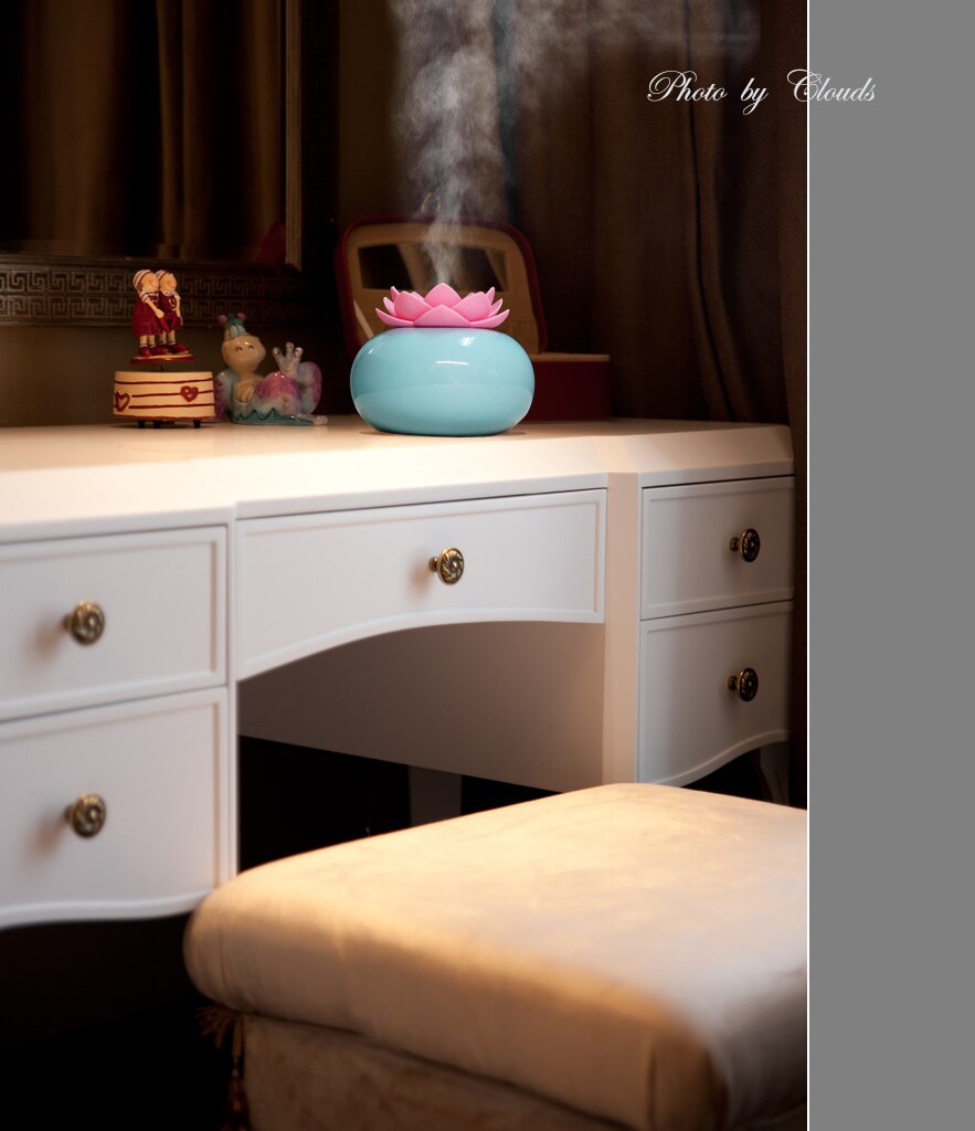 200ML ceramic ultrasonic aroma humidifier air diffuser simple lotus purifier atomizer essential oil diffuser