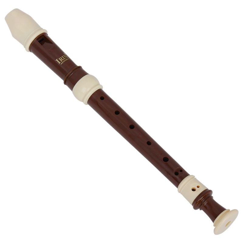 Irin-Grabadora de clarinete Soprano Abs, flauta larga, grabadora barroca, Accesorios para Instrumentos Musicales de huellas para principiantes (café)