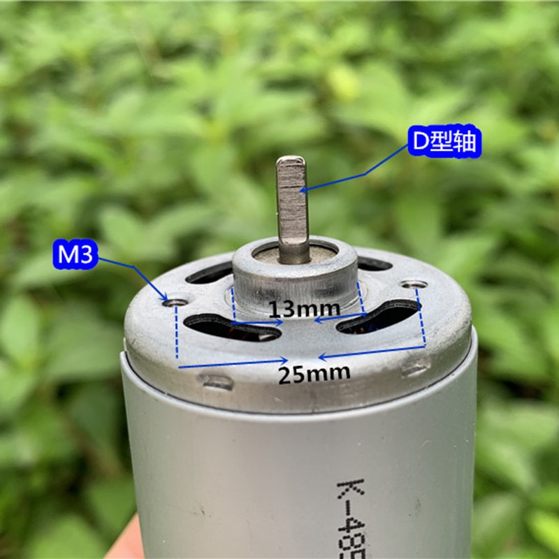 RS-550 DC 6V-12V 29500RPM High Speed Power Mini 550 Motor Carbon Brush with Cooling Fan D shaft for Electric Drill Garden Tool