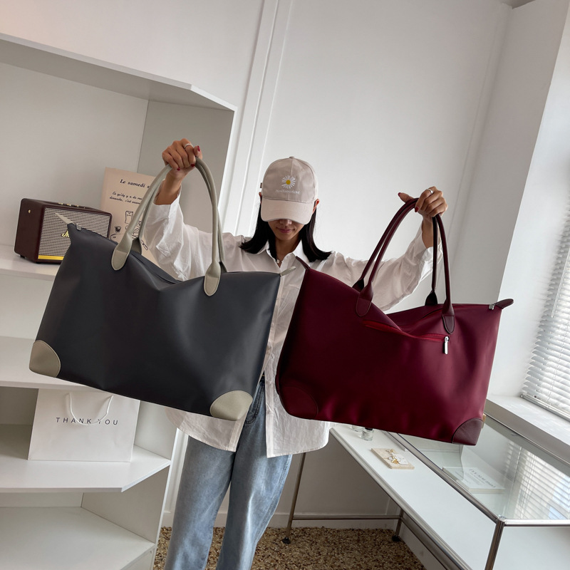 Bolso de mano de tela Oxford para mujer, bolsa de viaje de gran capacidad, impermeable, de gran , para fin de semana