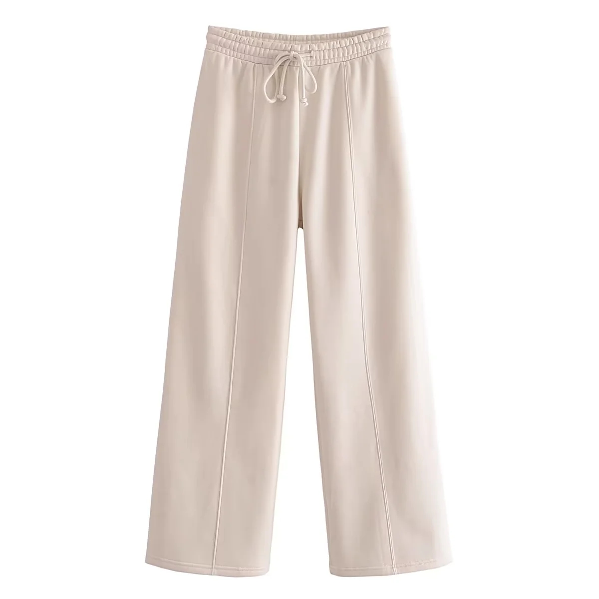 HH otoño mujer Casual sólido traje deportivo manga larga cremallera chaqueta Bomber abrigo + pantalones sueltos de cintura elástica conjuntos de pantalones: S / Oro