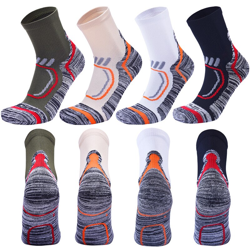 4 Pairs/Lot Combed Cotton Men Socks Hiking Hunting Fitness Gym Mountaineering Socks Breathable Football Cycling Sports Socks