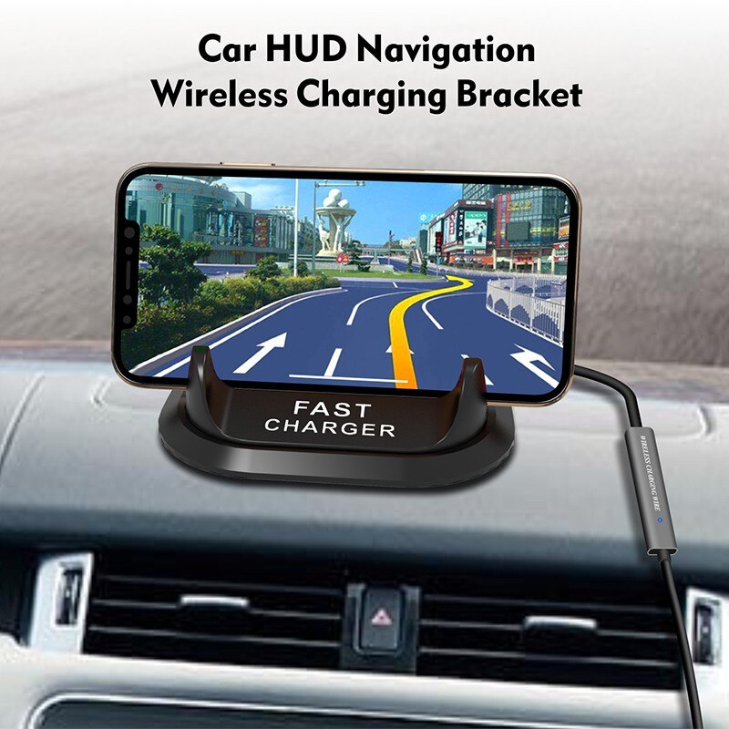 10W C9 Car Qi Wireless Charger Pad Fast Charging Dock Station Non-slip Mat Car Dashboard Holder Stand for iPhone X R