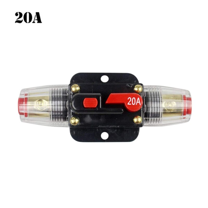 12v dc 20a-100a amp billjud video solenergi inline strömskydd strömbrytare säkringshållare försäkring strömbrytare säkerhet: 20a