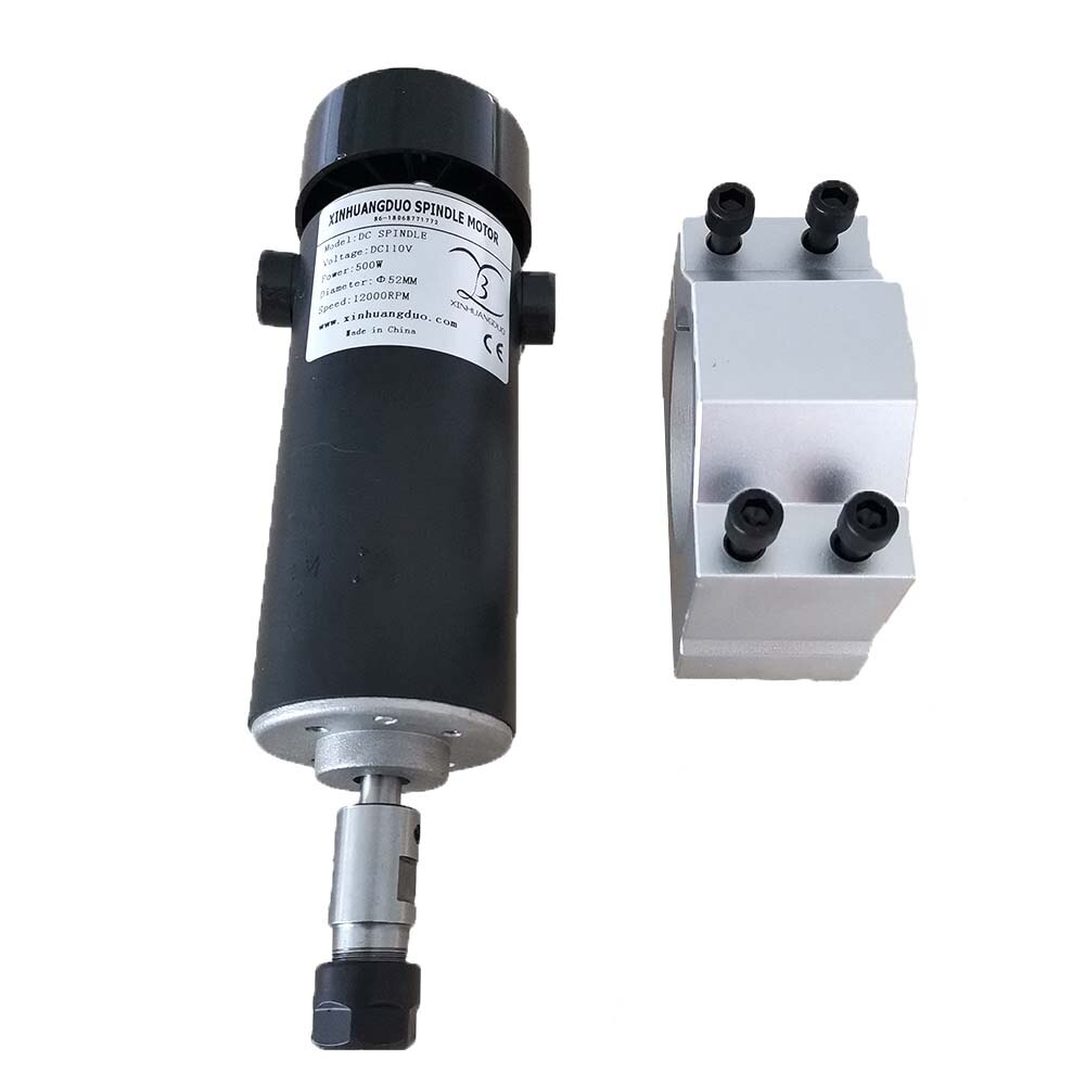Broche de CNC 500w ER11 pince 52MM diamètre DC petit moteur de broche refroidi par Air 0.5kw pour la gravure broche de fraisage avec scre gratuit