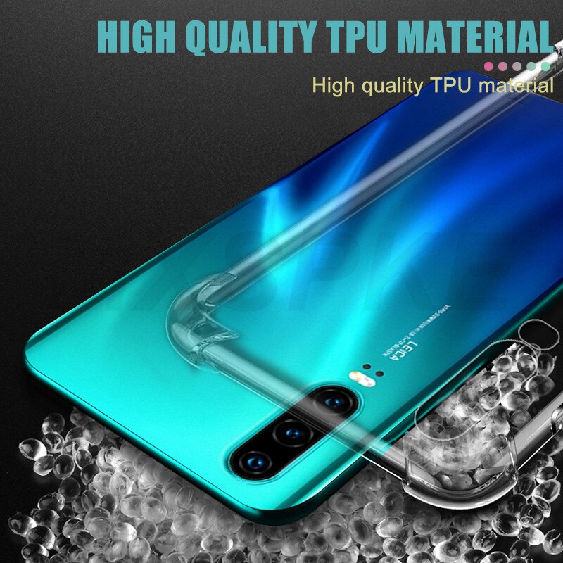 Funda transparente de lujo a prueba de golpes para Huawei P20 Pro P30 P40 Lite E Huawei Mate 30 20 10 Lite 20X P Smart Z , funda para teléfono