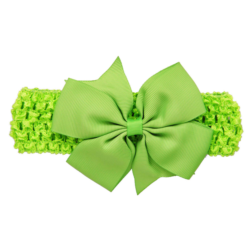 Baby Girl Bows Wave Headbands Big Bowknot Hair Accessories Cotton Wide Head Turban Infant Newborn Headbands Solid Headwraps
