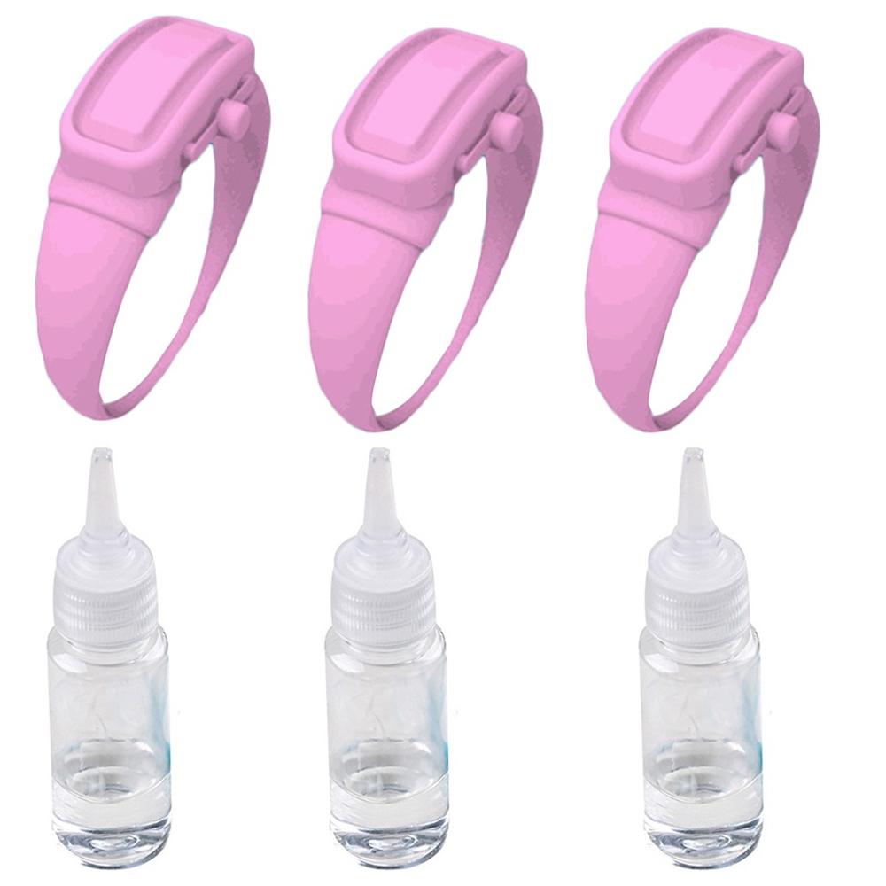 3PCWristband Hand Dispenser Hand Sanitizer Dispensing Silica gel Wearable Dispenser Pumps Disinfecta Wristbands Hand Band Wrist: C1 3pcs