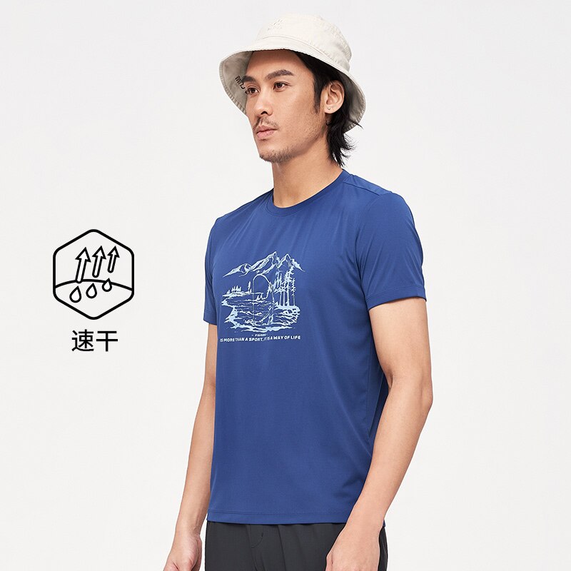 Kailas Quick Drying T-shirt Men's Outdoor Fishing Short Sleeve 21 Summer Fishing Sunscreen Suit Ice Silk Half Sleeve: Dark Grey Blue / XXL