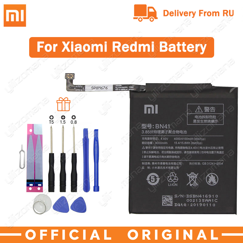 Xiao Mi BN41 Original Telefon Batterie Für Xiaomi Redmi Hinweis 4 4X 3 Pro 3S 3X 4X Mi 5 BN43 BM22 BM46 BM47 Ersatz batterien