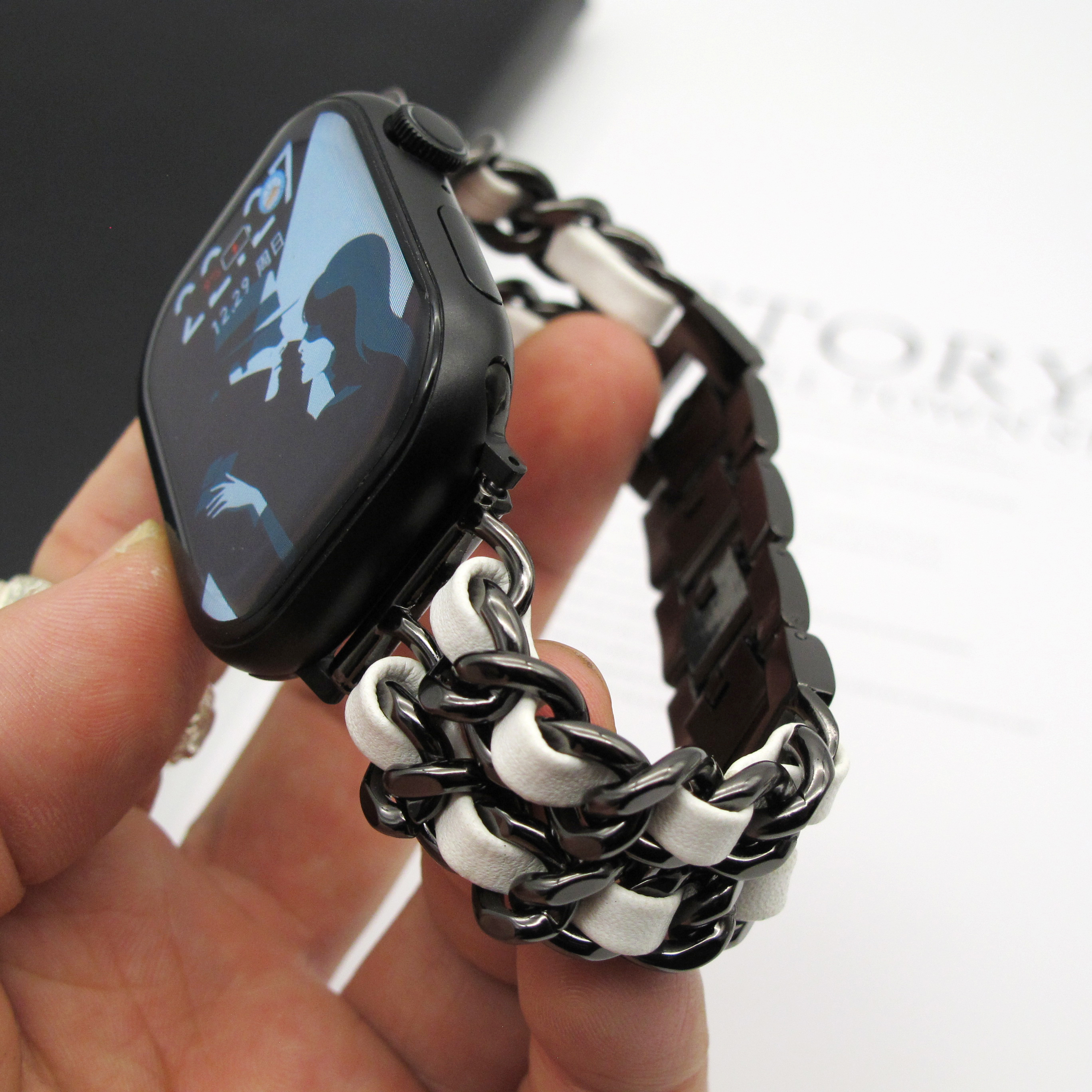 Metal Double Chain Strap for Apple Watch S10 42MM Strap Ultra 49mm 46 45 44 40 41 38mm Strap for iWatch Series 987654