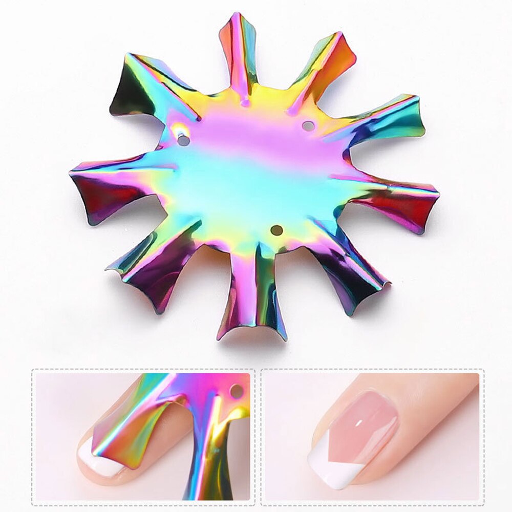 Faux-ongles français en forme d'amande, coupe-ongle facile avec le sourire, coupe en V, en acrylique, rose, blanc, 9 tailles Pro: I