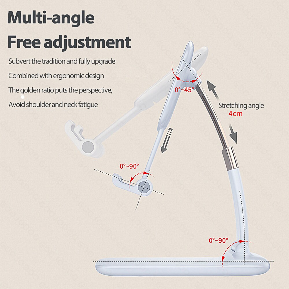Tablet-halterung für ipad (9.7 , 10.2 10.5 11 zoll), verstellbarer desktop-ständer für xiaomi und samsung