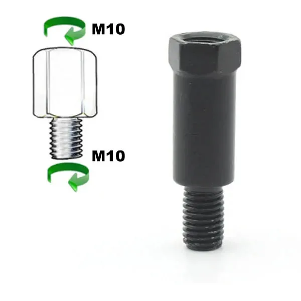 Adaptador de espelho traseiro para motocicleta, extensão mais longa, preto, m8, 8mm, m10, 10mm, anti-horário, direita, esquerda, parafuso de mudança de rosca: MULTI