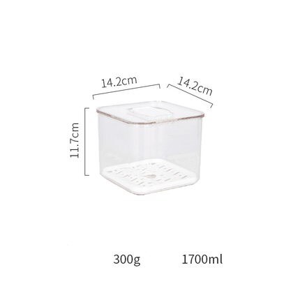 réfrigérateur alimentaire conteneurs de stockage avec couvercles cuisine stockage joint réservoir en plastique séparé légumes fruits frais boîte grand Ml: C1