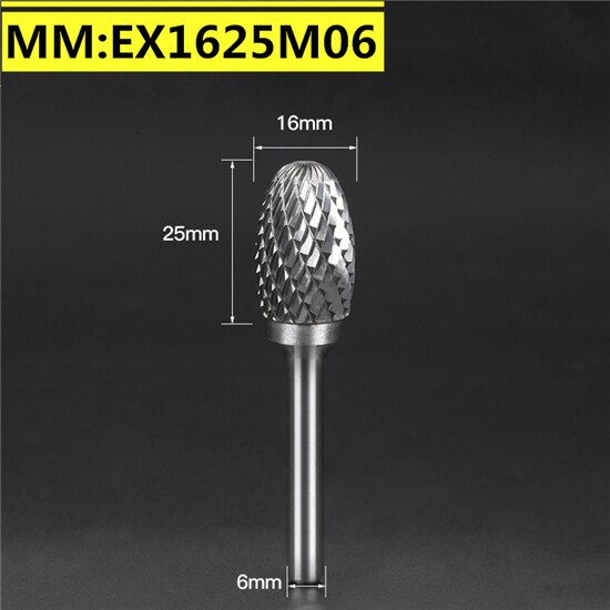 1pc solid carbide tungsten steel milling cutter,6mm shank E type Metal electric grinding head,Polishing tool