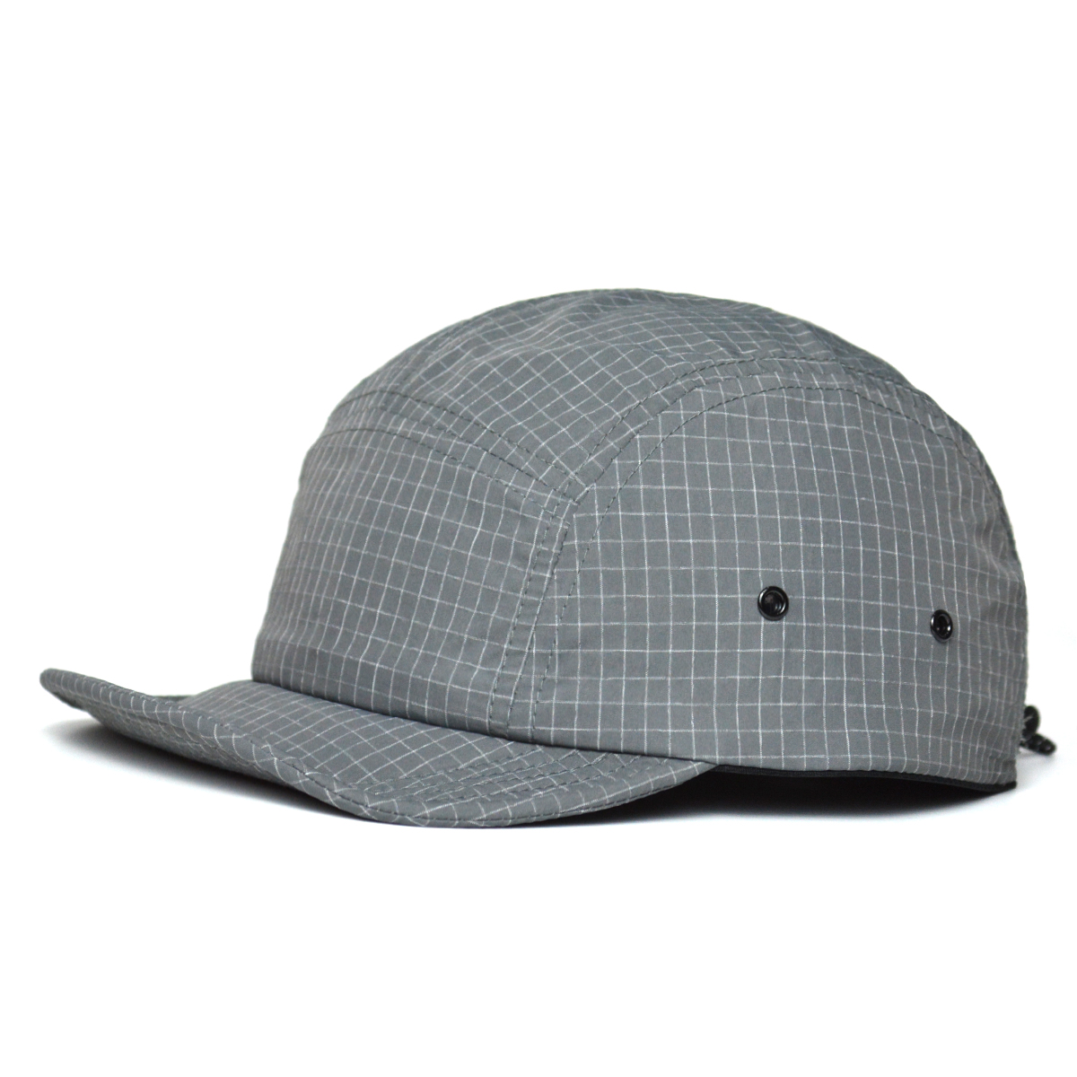 Novedad de verano, sombrero de ala suave de Color a cuadros Retro, gorra con visera de ala corta a la para hombre, gorra de béisbol de Color puro que combina con todo: Gris