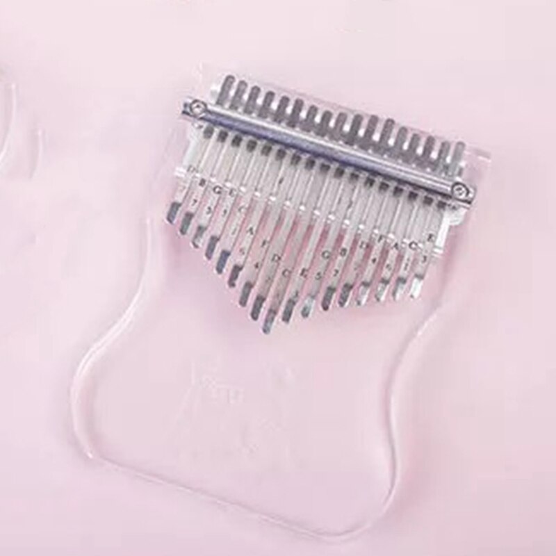 17 Toetsen Kalimba Duim Piano Transparant Acryl Met Draagtas, Muzikale Cadeaus Voor Kinderen Volwassen Beginners
