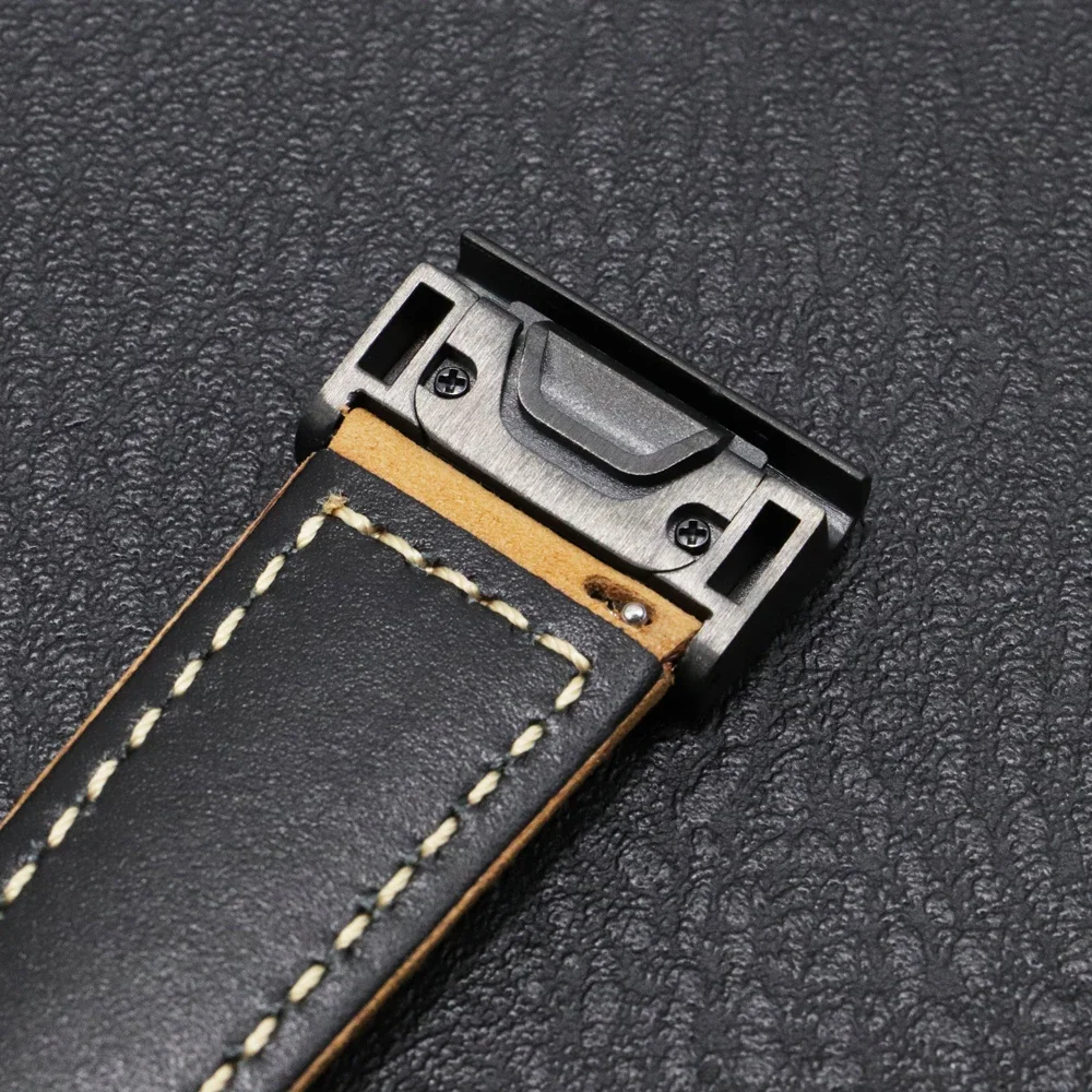 22mm 26mm læderurrem til garmin 7x/6x pro /6x/5x/5x plus 3hr correas armbånd til garmin venu 2 forerunner 945 rem