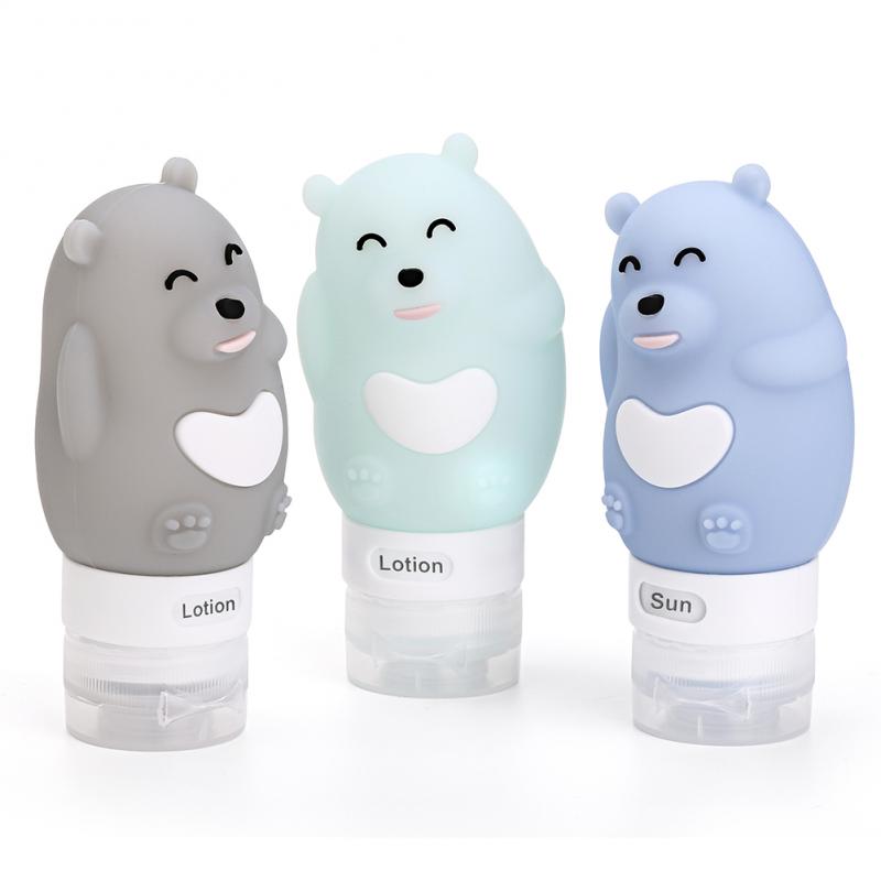 Travel Empty Bottle Silicone Hand Squeeze Bottle Liquid Dispenser Cosmetic Container Storage Box Refillable Shampoo Jar