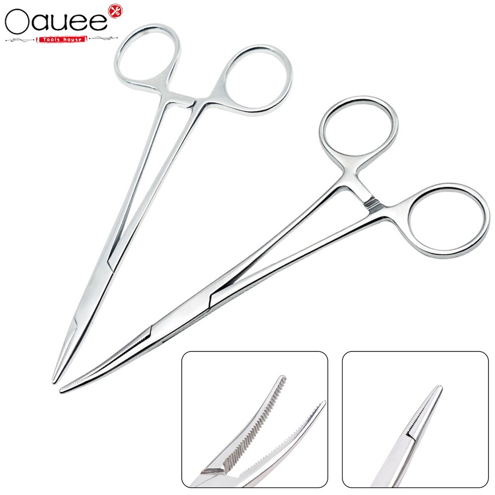 12.5/16/18cm stainless steel Hemostatic Forceps Pet Hair Clamp Fishing Locking Pliers Epilation Hand Tools Curved/Straight Tip