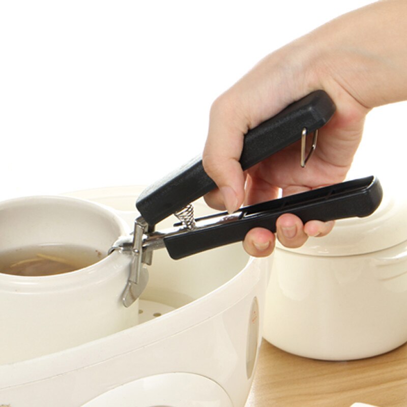 Home Camping Anti Anti-escaldado olla Bol Pan Gripper utensilios de cocina Picnic brazo titular de la manija Clip 8A1034