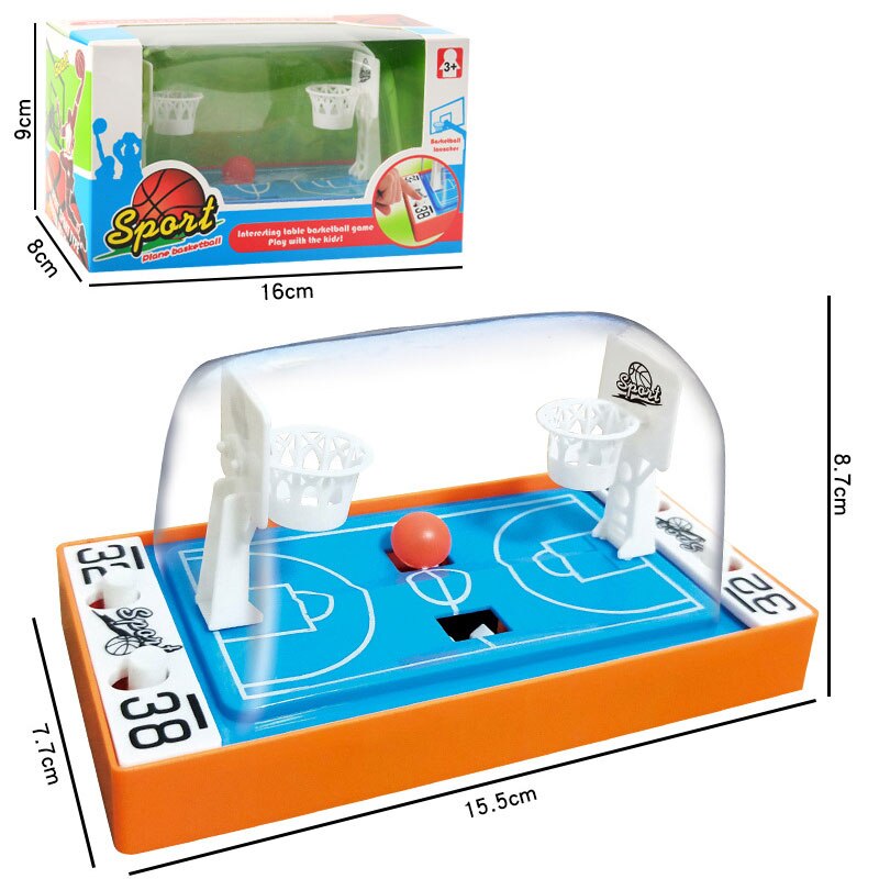 Børns dobbeltbord mini basketball legetøj finger knap desktop skyde forældre-barn interaktivt spil