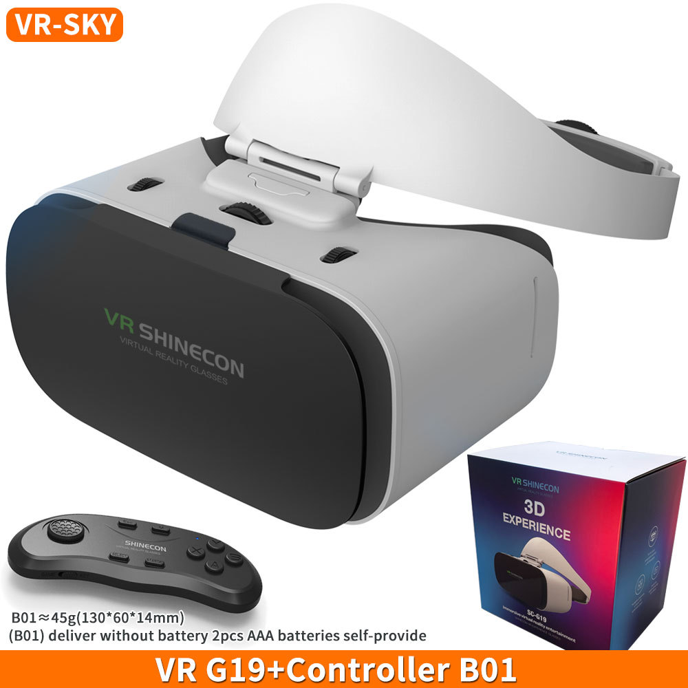 Virtual reality 3d vr-bril shinecon  g19 vr- bril google cardboard-headset virtuele bril voor ios android-smartphone: Bruin
