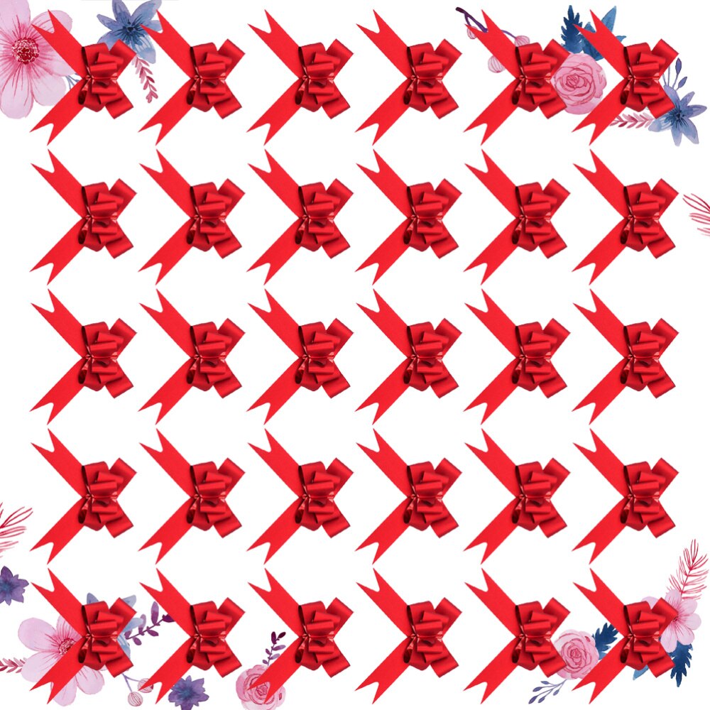 50 stuks 9cm prachtige strikken met sneeuwvlokpatroon kerstdecoratieve strikken doos strikken striklint (re