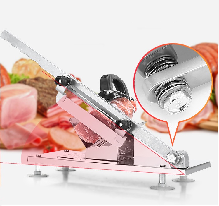 Cortadora Manual de cordero para el hogar, máquina para cortar carne congelada, rollos de cordero y hierbas