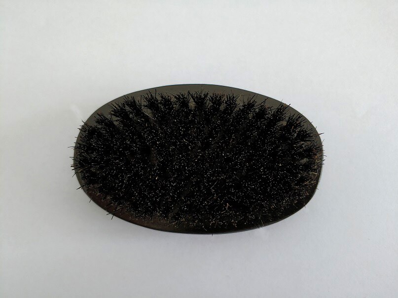 Højkvalitets børste herre-barberbørste vildsvinebørste naturtræ sort skægbørste 4.7 tommer