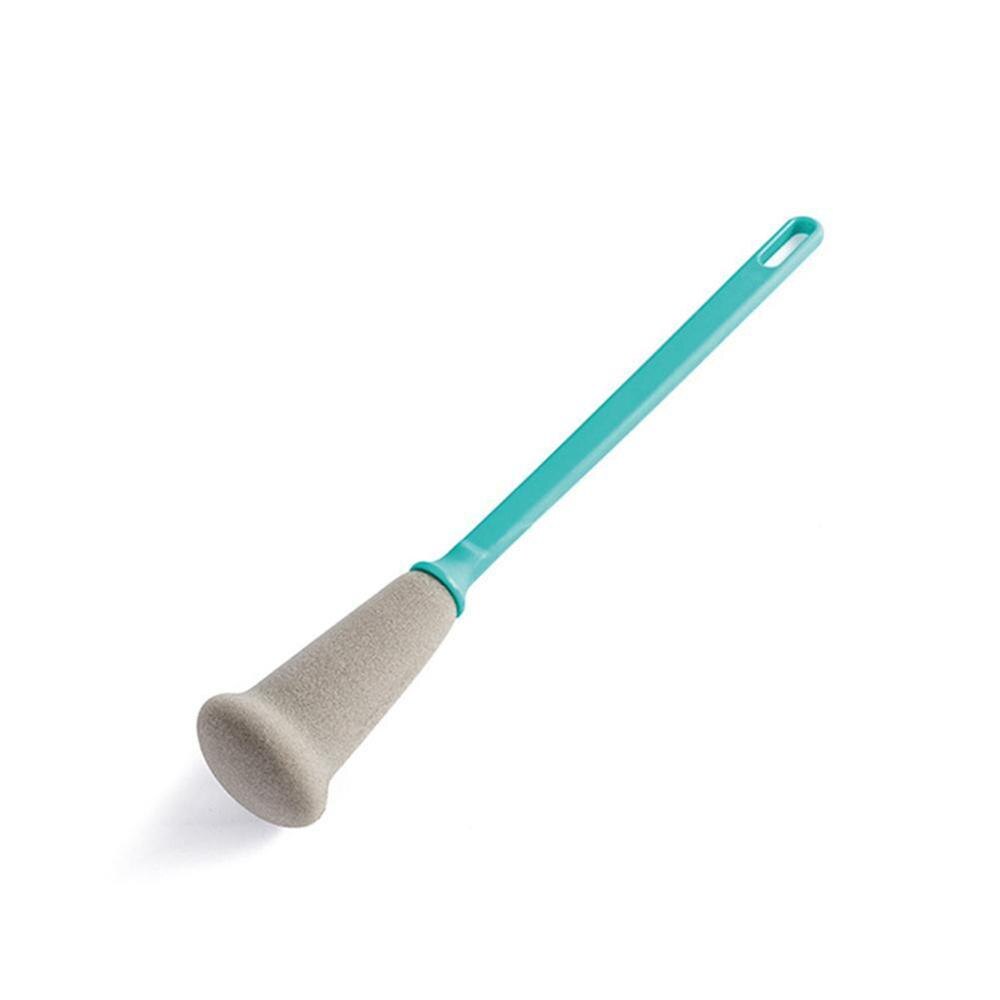 1PC Kitchen Sponge Cup Brush Milk Bottle Glass Clean Sponge Clean Long Brush Decontamination Cup Wash Handle A3L0: green