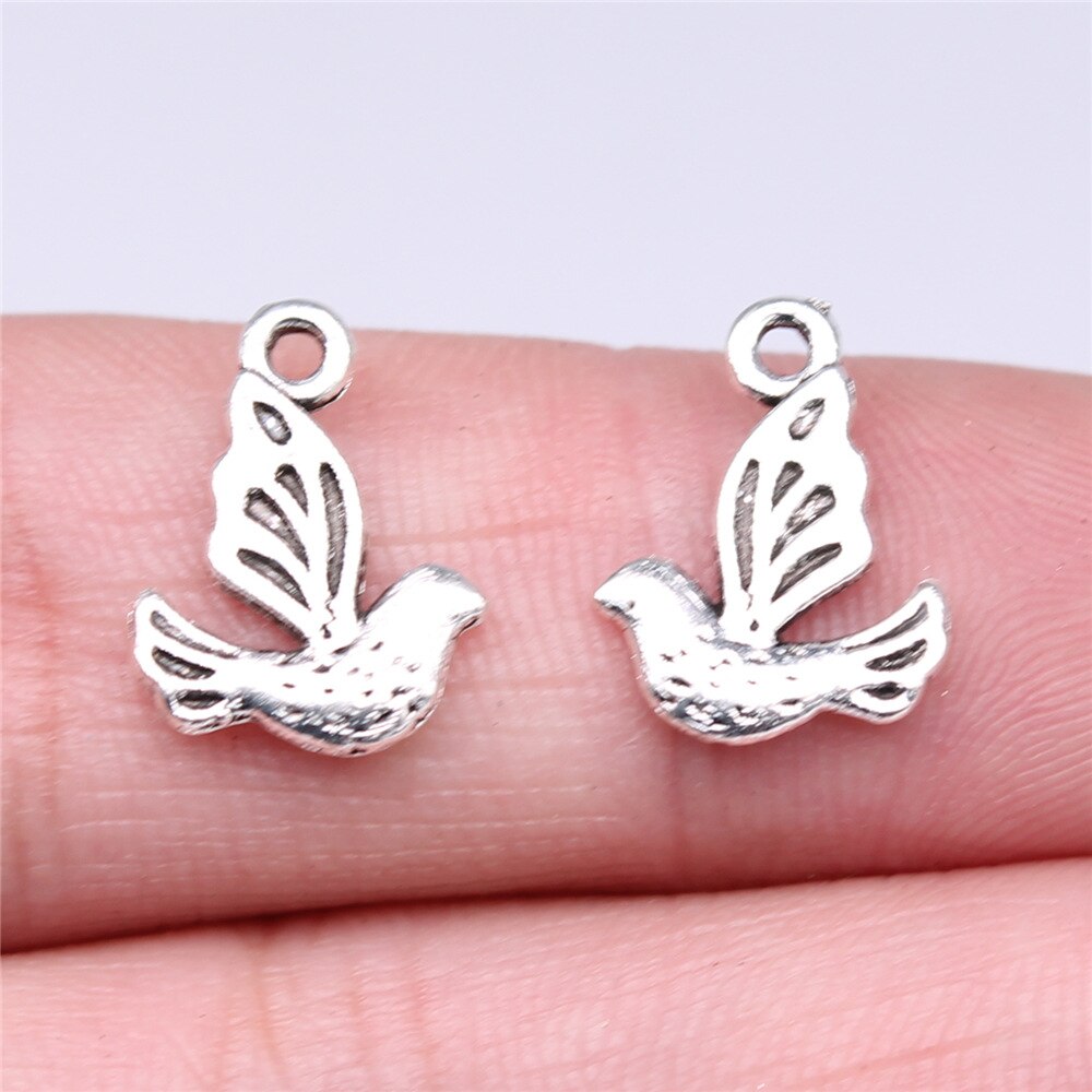 40pcs Peace Charms Pendant Antique Silver Color Peace Symbol Charm Pendants Jewelry Accessories DIY Peace Sign Charms: B16335-14x11mm