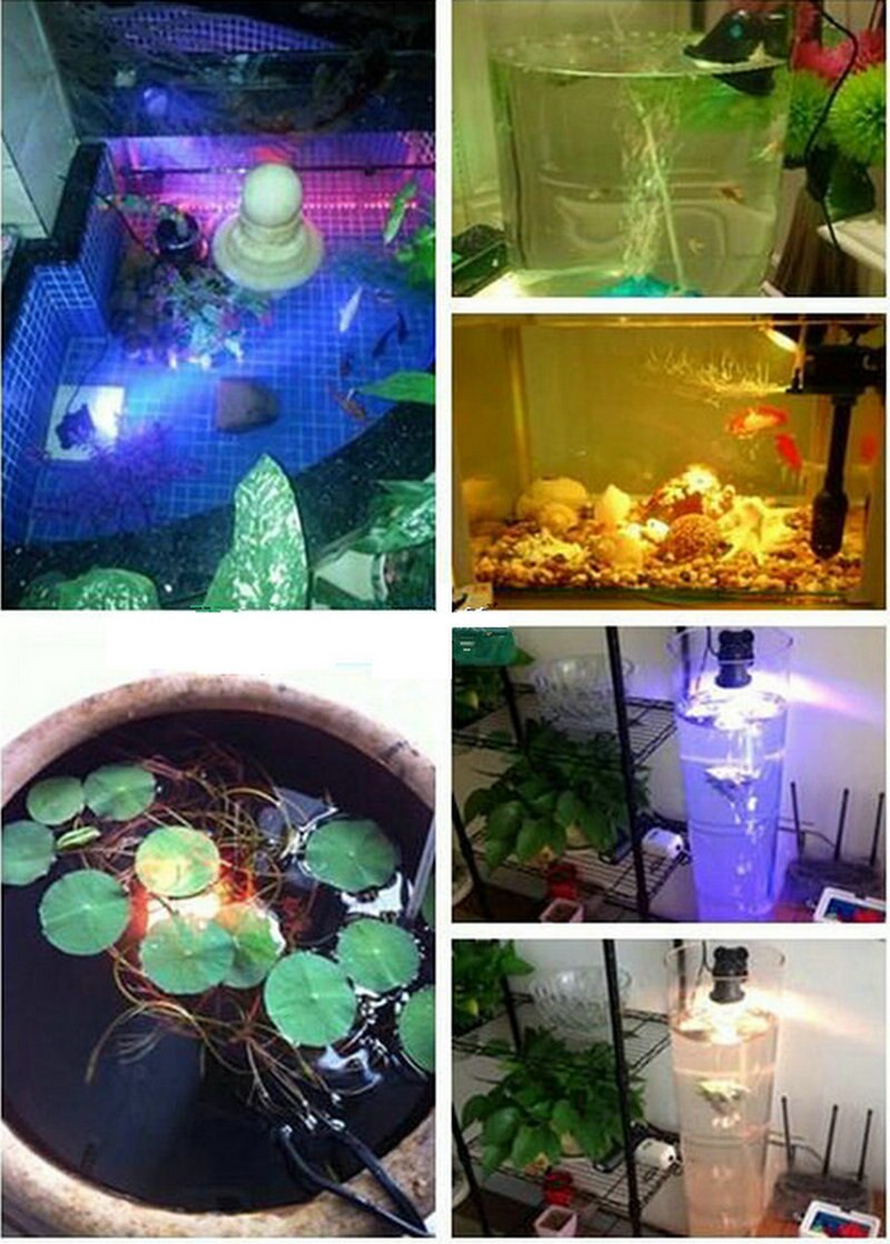 2in1 36LEDs Underwater Submersible Fish Tank Garden Pond Pool Fountain Aquarium Spot Light Submersible Landscape Lamp waterproof
