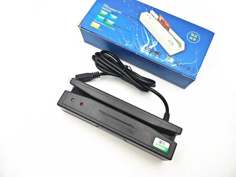 2 Track USB Magnetic membership card Reading machine Card Reader Stripe Bidirectional Card Strip Scanner for USB PC