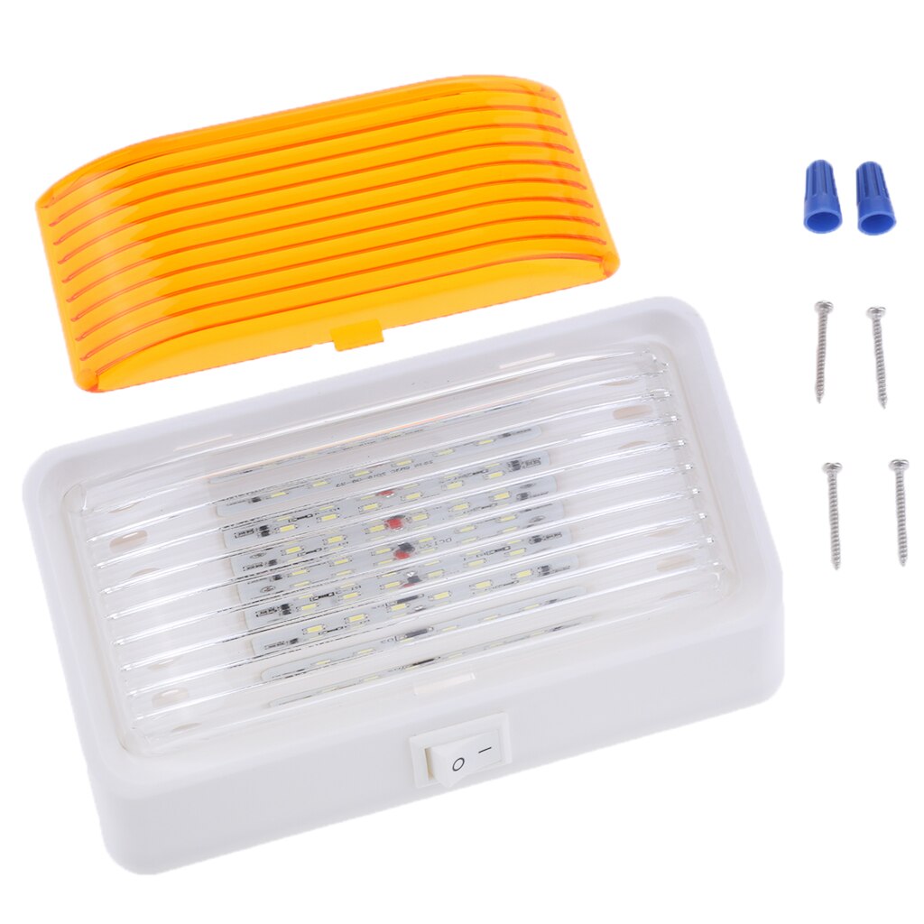 Led Rv Ovale Veranda Utility Licht Met Clear & Amber Lenzen 12V Voor Rv Kampeerders