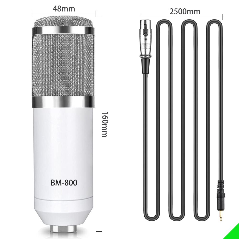 Bm800-conjunto de microfone condensador, gravação em computador, rede k, som da canção