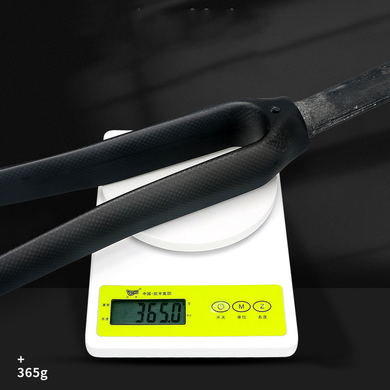 TOSEEK-horquilla de bicicleta de carretera de fibra de carbono 700C, horquilla rígida de freno en V, 3k/UD/12K, horquilla delantera de carbono mate/brillante, peso 365 +/-30g