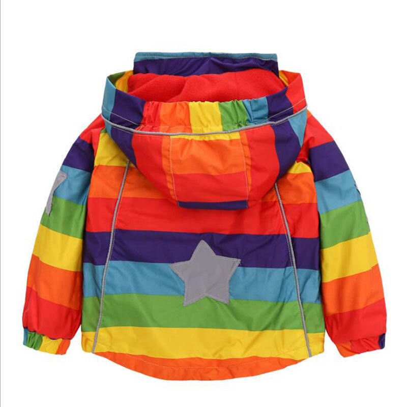 Dik Casual Kinderkleding Jassen 12M-5Y Kids Rainbow Jassen Jongens Bomber Jassen Winter Baby Meisjes Windbreaker Jongens Outerwears