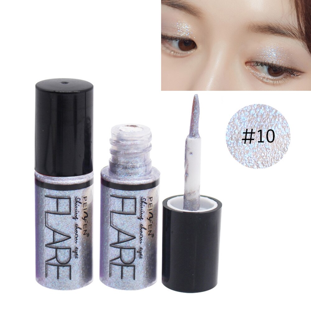 1pc langtidsholdbare vandtætte flydende øjenskygger metallisk glød glitter flydende eyeliner til kvinder fest makeup skønhed øje kosmetik: 10