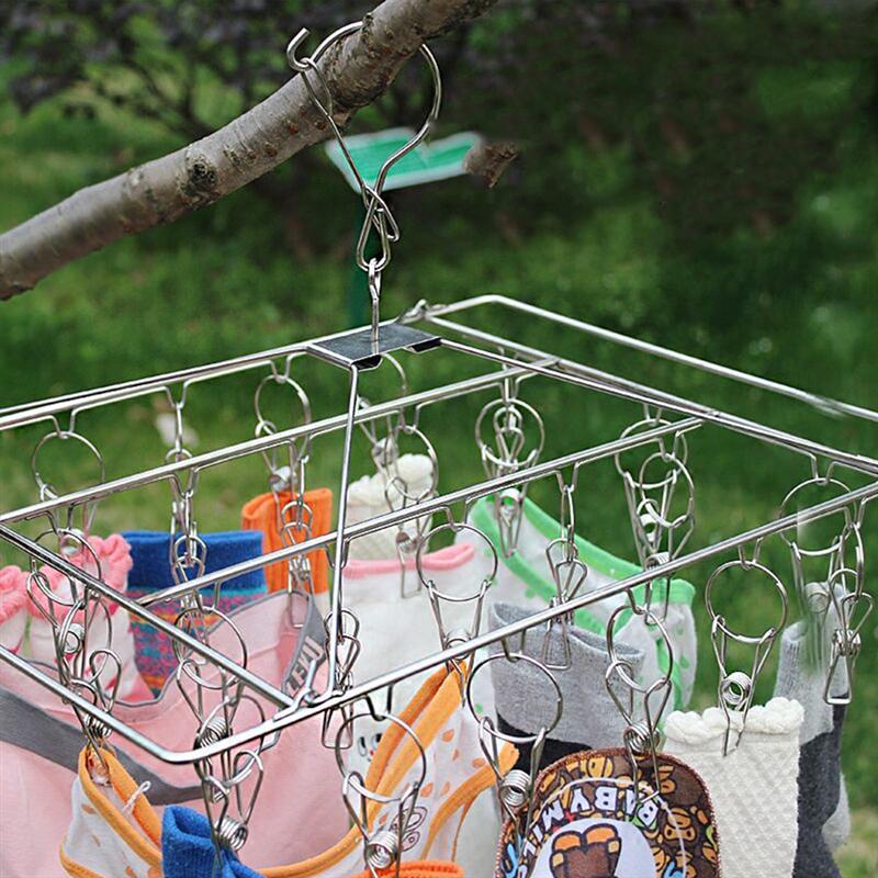 Stainless Steel Laundry Rack Square Sock Rack Squa... – Grandado