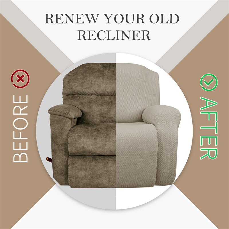 Jacquard Recliner Chair Cover All-inclusive Massage Arm Chair Covers Spandex Lounger Seatcover Single Seat Sofa Couch Slipcover