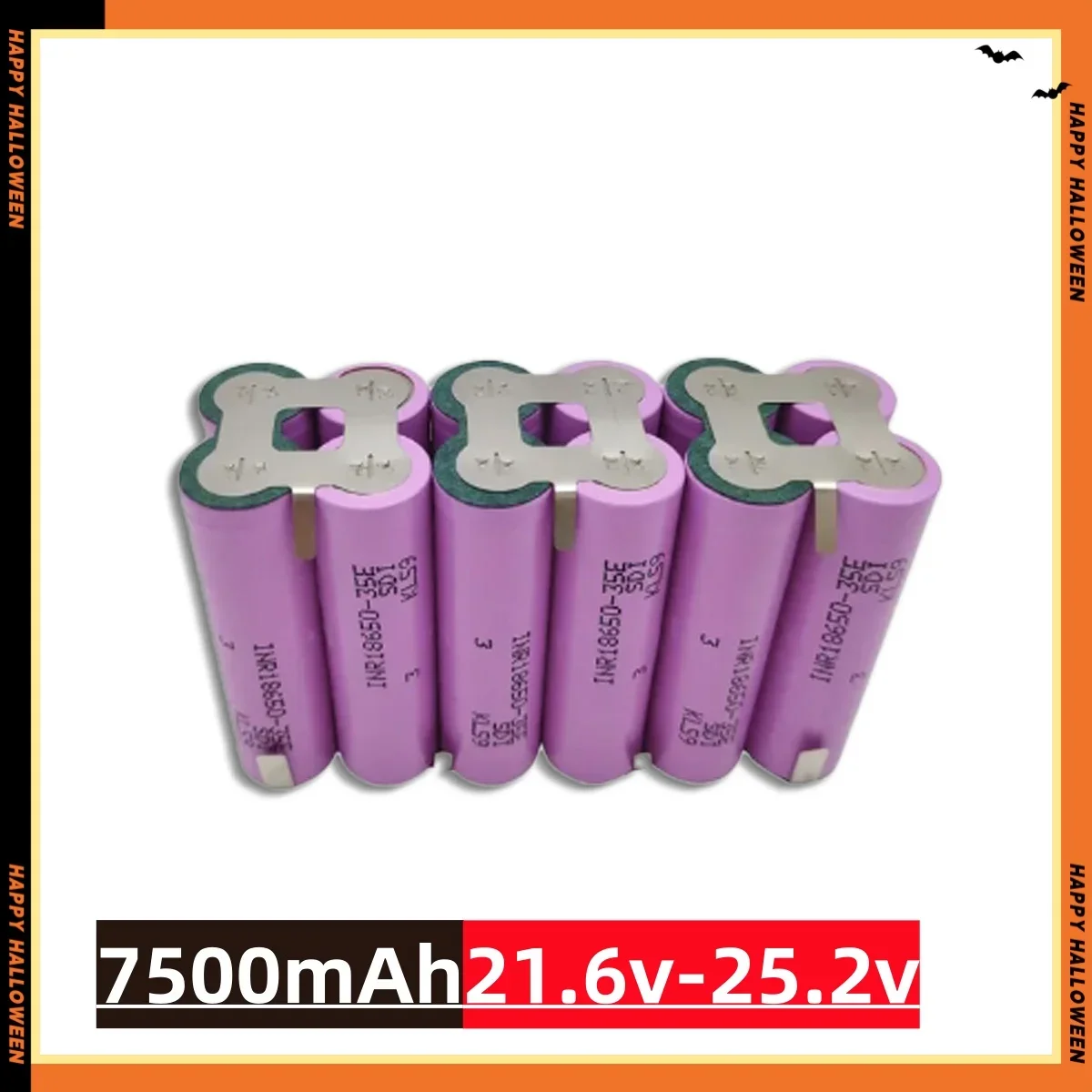 2S1P-6S2P 18650 35E 3500mAh 7000mAh 7.4V 12.6V 14.8V 18V 25.2V 29.6V pour Batteries de tournevis soudure 18650 batterie: Champagne