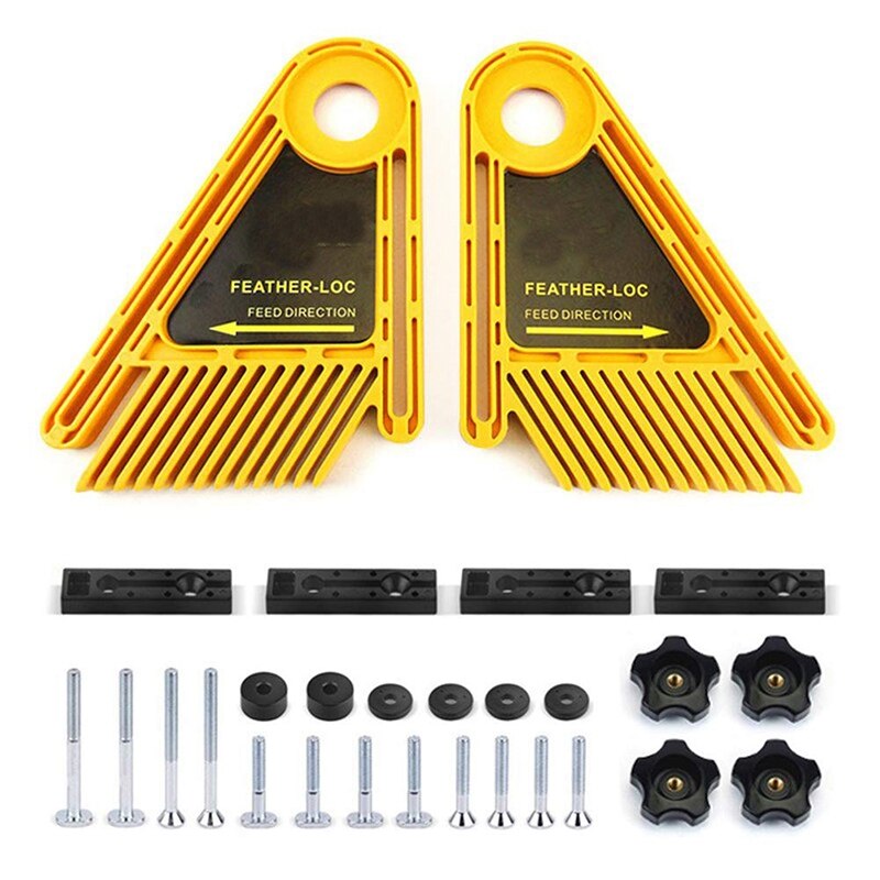 Multi-Purpose Feather Loc Board Set Woodworking Engraving Machine Double Feather Boards Miter Gauge Slot Woodwork DIY Tools
